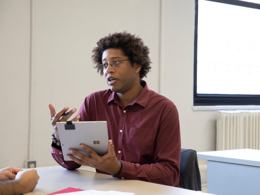 New York City children's caseworker with a Surface Pro